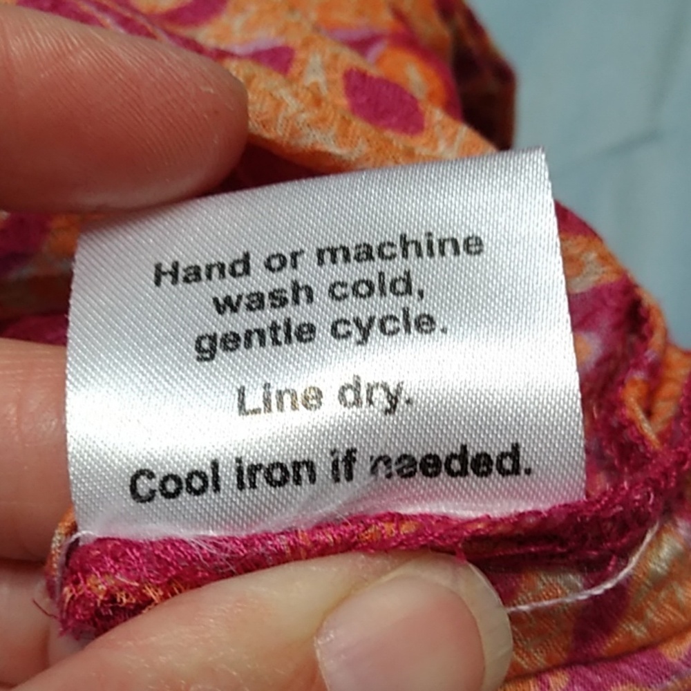 Rock Flower Paper Tunic Top Red Orange Medium - Picture 8 of 8